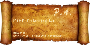 Piff Antonietta névjegykártya